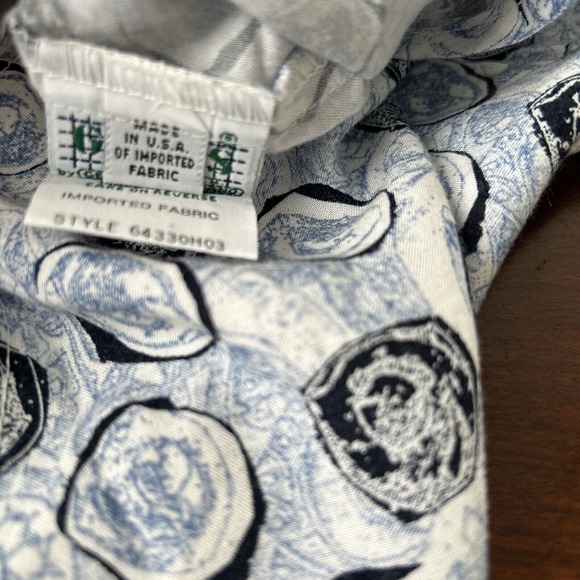 Vtg Guess By Georges Marciano Button Up Short Sleeve Geometrc Shirt USA Made M - Picture 6 of 9